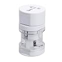 Universal Travel Adapter Set Europe EU European International Adaptor Worldwide Power Plug for USA UK AUS Japan China Itlay Germany Canada (White)