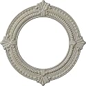 Ekena Millwork 13 1/8"OD x 8"ID x 5/8"P Benson Ceiling Medallion Fits Canopies up to 8" Ceiling Medallion, Pot of Cream Crackle