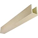 Ekena Millwork 3 1/2"W x 5 1/2"H x 288"L 3-Sided (U-Beam) MENA HeritageTimber Faux Wood Ceiling Beam, Vanilla Chai