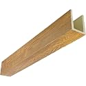 Ekena Millwork 5 1/2"W x 5 1/2"H x 144"L 3-Sided (U-Beam) MENA HeritageTimber Faux Wood Ceiling Beam, Warm Caramel