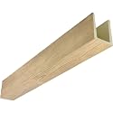 Ekena Millwork 9 1/2"W x 9 1/2"H x 240"L 3-Sided (U-Beam) MENA HeritageTimber Faux Wood Ceiling Beam, Natural White Oak