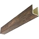 Ekena Millwork 9 1/2"W x 11 1/2"H x 120"L 3-Sided (U-Beam) MENA HeritageTimber Faux Wood Ceiling Beam, Kona Brown