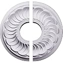Ekena Millwork CM11BL2 11 3/4"OD x 3 5/8"ID x 1"P Blackthorne Ceiling Medallion, Fits Canopies up to 4-7/8", 2 Piece