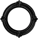 Ekena Millwork CM13BNBPS 13-1/8" x 8" x 5/8" Benson Ceiling Medallion, Black Pearl