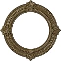 Ekena Millwork CM13BNMMF 13-1/8" x 8" x 5/8" Benson Ceiling Medallion, Mississippi Mud