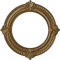 Ekena Millwork CM13BNPAS 13 1/8"OD X 8"ID X 5/8"P Benson Ceiling Medallion Fits Canopies Up to 8", Pale Gold