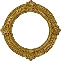 Ekena Millwork CM13BNPGS 13 1/8"OD X 8"ID X 5/8"P Benson Ceiling Medallion Fits Canopies Up to 8", Pharaoh's Gold