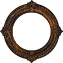 Ekena Millwork CM13BNRUS 13-1/8" x 8" x 5/8" Benson Ceiling Medallion, Rust