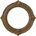 Ekena Millwork CM13BNRZS 13 1/8"OD X 8"ID X 5/8"P Benson Ceiling Medallion Fits Canopies Up to 8", Rubbed Bronze