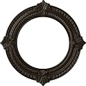 Ekena Millwork CM13BNSHF 13-1/8" x 8" x 5/8" Benson Ceiling Medallion, Stone Hearth
