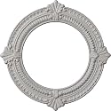 Ekena Millwork CM13BNUWF 13 1/8"OD X 8"ID X 5/8"P Benson Ceiling Medallion Fits Canopies Up to 8", Ultra Pure White
