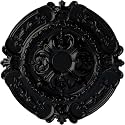 Ekena Millwork CM17SOBLFDecorative Ceiling Medallions Modeled After Original Historical Patterns & Designs, Jet Black