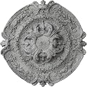 Ekena Millwork CM17SOUWC - Southampton - Ceiling Medallion, Ultra Pure White Crackle