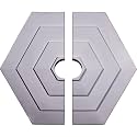 Ekena Millwork CM23WF2-03500 23 1/4"OD x 3 1/2"ID x 7/8"P Woodruff Ceiling Medallion, Fits Canopies up to 3-1/2", 2 Piece