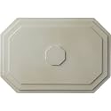 Ekena Millwork CM25FEFBS - 25 1/4"W x 17 1/4"H x 1 3/4"P Felix Ceiling Medallion - Ceiling Medallion, Flash Blue