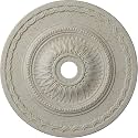 Ekena Millwork CM29SFPCC - 29 1/2"OD x 3 5/8"ID x 1 5/8"P Sunflower Ceiling Medallion (Fits Canopies up to 5 5/8") - Ceiling Medallion, Pot of Cream Crackle