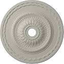 Ekena Millwork CM29SFPCF 29 1/2"OD X 3 5/8"ID X 1 5/8"P Sunflower Ceiling Medallion Fits Canopies Up to 5 5/8", Cream
