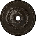 Ekena Millwork CM29SFSHF - 29 1/2"OD x 3 5/8"ID x 1 5/8"P Sunflower Ceiling Medallion (Fits Canopies up to 5 5/8") - Ceiling Medallion, Stone Hearth