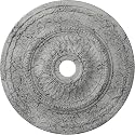 Ekena Millwork CM29SFUWC - 29 1/2"OD x 3 5/8"ID x 1 5/8"P Sunflower Ceiling Medallion (Fits Canopies up to 5 5/8") - Ceiling Medallion, Ultra Pure White Crackle