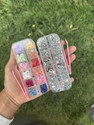 EKINSU 12 Grid Stone and 12 Grid 3d Flower Premium Nail Art Accessories (Multicolor)