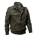 EKLENTSON Men's Military Flight Jackets Cotton Multi Pocket Workwear