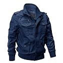 EKLENTSON Men's Military Flight Jackets Cotton Multi Pocket Workwear