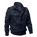 EKLENTSON Men's Military Flight Jackets Cotton Multi Pocket Workwear