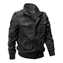 EKLENTSON Men's Military Flight Jackets Cotton Multi Pocket Workwear