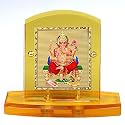 Eknoor Gold Plated Ganesh Ji for Home and Car Dashboard