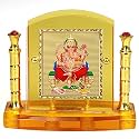 Eknoor Gold Plated Ganesh Ji for Home and Car Dashboard