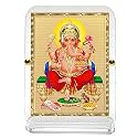 Eknoor Gold Plated Ganesh Ji God Idol for Home and Car Dashboard