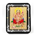 Eknoor Gold Plated Ganesh Ji for Home and Car Dashboard