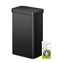 EKO 16 Gal Dual Compartment Motion Sensor Trash Can, Matte Black