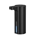 EKO Aroma 9 fl oz Automatic Liquid Soap Dispenser, Rechargeable Soap Dispenser for Kitchen and Bathroom with Adjustable Volume Control (Matte Black Steel)