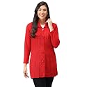 eKools Women Wool Blend Banded Collar Cardigan