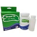 Ekopel Tub Cast Roll On Non Slip – Primer + Top Coat Included – DIY Tub & Tile Reglazing Kit – Bright White Gloss Finish – Longest Lasting PRO/DIY Reglazing Bathtub Paint - Odorless Low VOC Tub Paint Kit – Made in USA (Ro