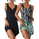 Ekouaer 2 Pack Nightgowns for Women Sleeveless