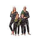 Ekouaer Family Christmas Onesie Pajamas Matching Sets Hooded One Piece Pjs