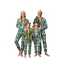 Ekouaer Family Christmas Onesie Pajamas Matching Sets Hooded One Piece Pjs