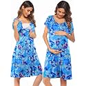 Ekouaer Labor Delivery Gown Nursing Braeastfeeding Dress