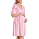 Ekouaer Labor and Delivery Gown Nursing Nightgown Birthing Pajamas Dress
