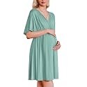 Ekouaer Labor and Delivery Gown Nursing Nightgown Birthing Pajamas Dress