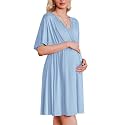 Ekouaer Labor and Delivery Gown Nursing Nightgown Birthing Pajamas Dress