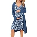 Ekouaer Maternity Nursing Gown and Robe Set Labor Delivery Nightgowns