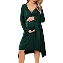 Ekouaer Maternity Nursing Gown and Robe Set Labor Delivery Nightgowns