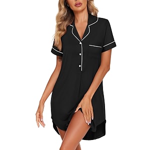 Ekouaer Nightgowns For Women Button Down Night