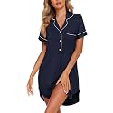 Ekouaer Nightgowns For Women Button Down Night
