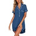 Ekouaer Nightgowns For Women Button Down Night
