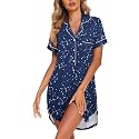 Ekouaer Nightgowns For Women Button Down Night
