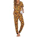 Ekouaer Pajamas for Women Set 2 Piece Short Sleeve Fall Pjs with Pockets